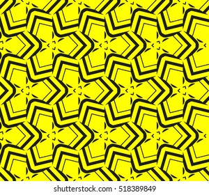 Abstract geometric wallpaper. vector. yellow and black. gold