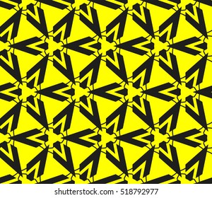 Abstract geometric wallpaper. vector. yellow and black
