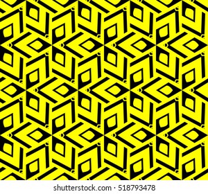 Abstract geometric wallpaper. vector. yellow and black
