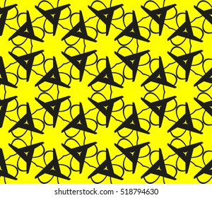 Abstract geometric wallpaper. vector. yellow and black