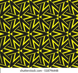 Abstract geometric wallpaper. vector. yellow and black