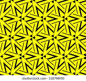 Abstract geometric wallpaper. vector. yellow and black