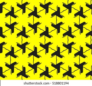 Abstract geometric wallpaper. vector. yellow and black
