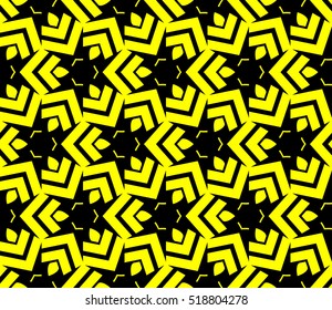 Abstract geometric wallpaper. vector. yellow and black