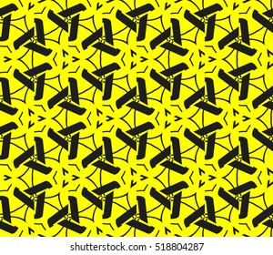 Abstract geometric wallpaper. vector. yellow and black