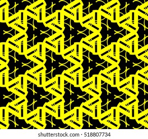 Abstract geometric wallpaper. vector. yellow and black