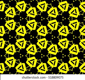 Abstract geometric wallpaper. vector. yellow and black