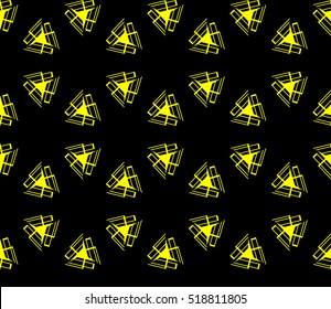 Abstract geometric wallpaper. vector. yellow and black