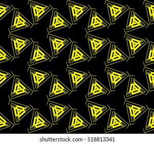 Abstract geometric wallpaper. vector. yellow and black