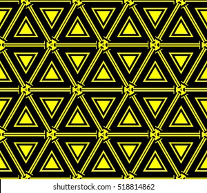 Abstract geometric wallpaper. vector. yellow and black