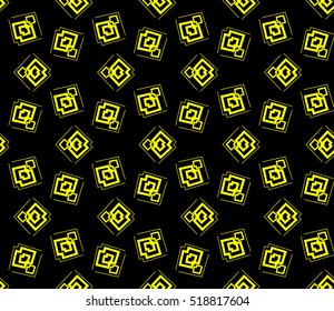 Abstract geometric wallpaper. vector. yellow and black
