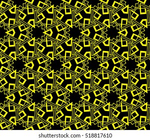 Abstract geometric wallpaper. vector. yellow and black