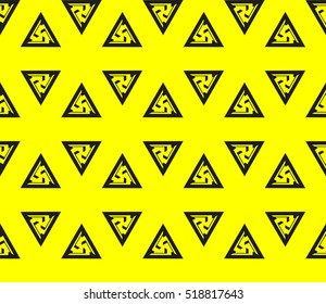 Abstract geometric wallpaper. vector. yellow and black