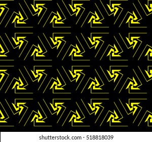 Abstract geometric wallpaper. vector. yellow and black