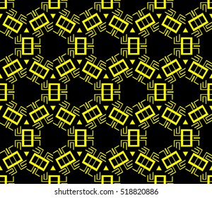 Abstract geometric wallpaper. vector. yellow and black