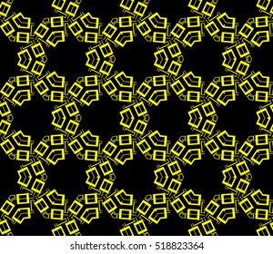 Abstract geometric wallpaper. vector. yellow and black