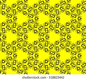 Abstract geometric wallpaper. vector. yellow and black