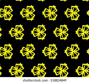 Abstract geometric wallpaper. vector. yellow and black