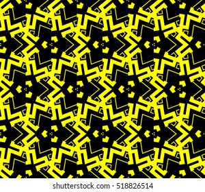 Abstract geometric wallpaper. vector. yellow and black
