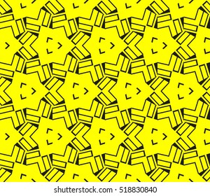 Abstract geometric wallpaper. vector. yellow and black