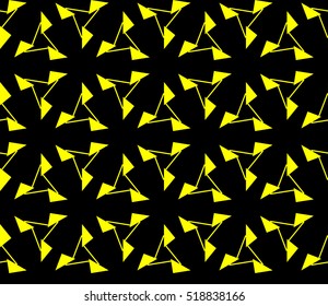 Abstract geometric wallpaper. vector. yellow and black