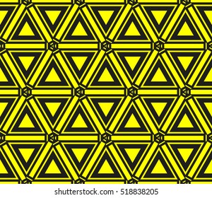 Abstract geometric wallpaper. vector. yellow and black