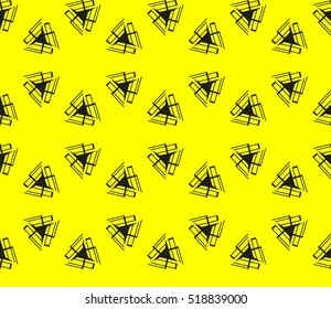 Abstract geometric wallpaper. vector. yellow and black