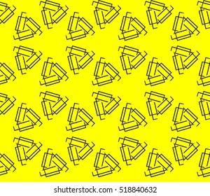 Abstract geometric wallpaper. vector. yellow and black