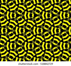 Abstract geometric wallpaper. vector. yellow and black