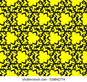 Abstract geometric wallpaper. vector. yellow and black