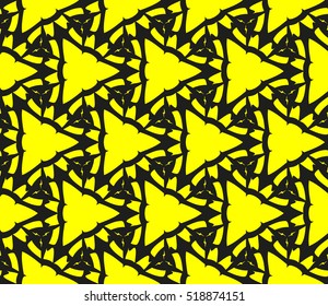 Abstract geometric wallpaper. vector. yellow and black