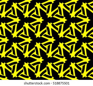 Abstract geometric wallpaper. vector. yellow and black