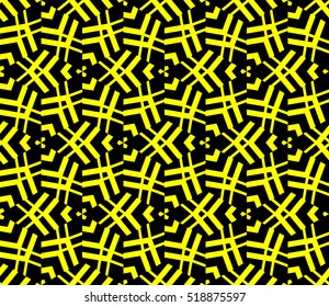 Abstract geometric wallpaper. vector. yellow and black