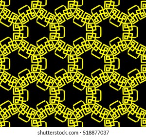 Abstract geometric wallpaper. vector. yellow and black