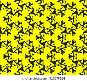 Abstract geometric wallpaper. vector. yellow and black