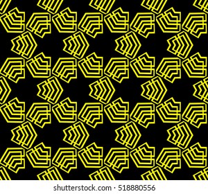 Abstract geometric wallpaper. vector. yellow and black