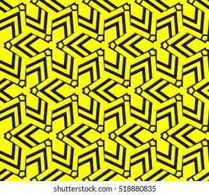 Abstract geometric wallpaper. vector. yellow and black