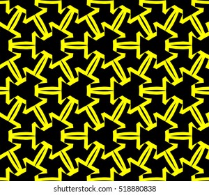 Abstract geometric wallpaper. vector. yellow and black