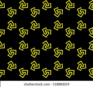 Abstract geometric wallpaper. vector. yellow and black