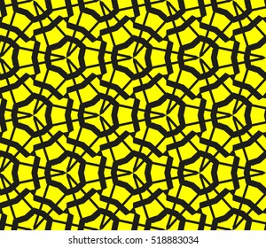 Abstract geometric wallpaper. vector. yellow and black