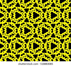 Abstract geometric wallpaper. vector. yellow and black