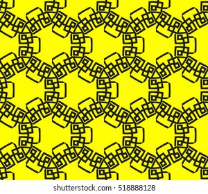Abstract geometric wallpaper. vector. yellow and black