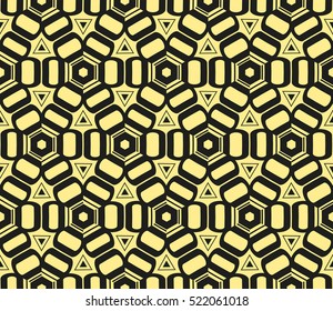 Abstract geometric wallpaper. vector. yellow