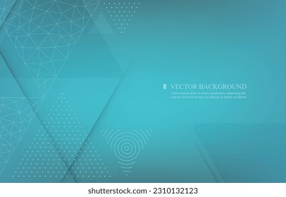 Abstract geometric wallpaper.triangle shape.blue vector background.technology.