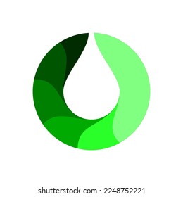 Abstract geometric water drop design logo icon or background