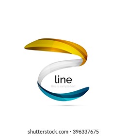 Resumen de diseño geométrico de caída de agua - icono de logotipo o fondo
