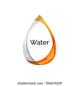 Abstraktes geometrisches Wassertropfen-Design - Logo oder Hintergrund