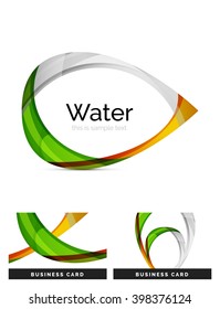 Abstract geometric water drop design - ícone ou fundo do logotipo