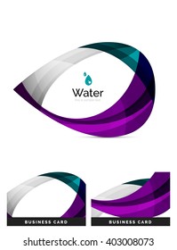 Abstract geometric water drop design - logo icon or background