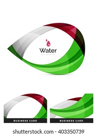 Abstract geometric water drop design - logo icon or background